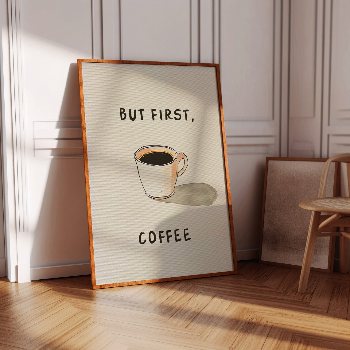 But First Coffee Minimal Coffee Art Print