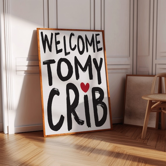 Welcome To My Crib Entryway Wall Art Great New Home Gifts For Cute Apartment Decor Aesthetic Welcome Posters Girly Room Decor Art