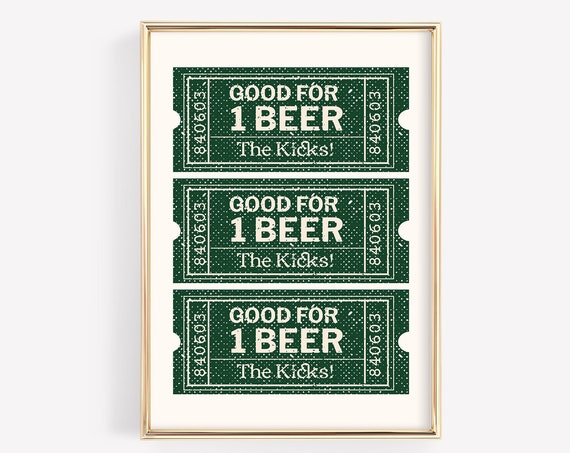 Green Ticket St Patricks Beer Bar Cart Art Print
