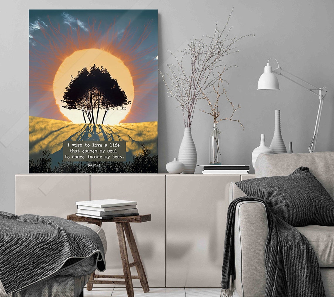 Dele Olanubi Soul Dance Sunset Tree Silhouette Inspirational Poster - Image 3