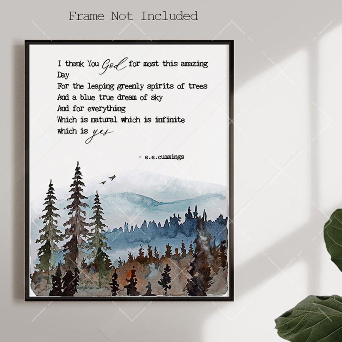 John Muir Nature Quote, Watercolor Poster Print - Image 2