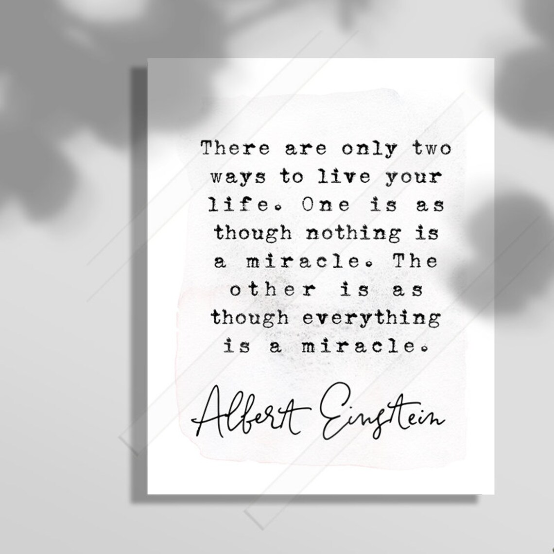 Albert Einstein Inspirational Quote Wall Art Print