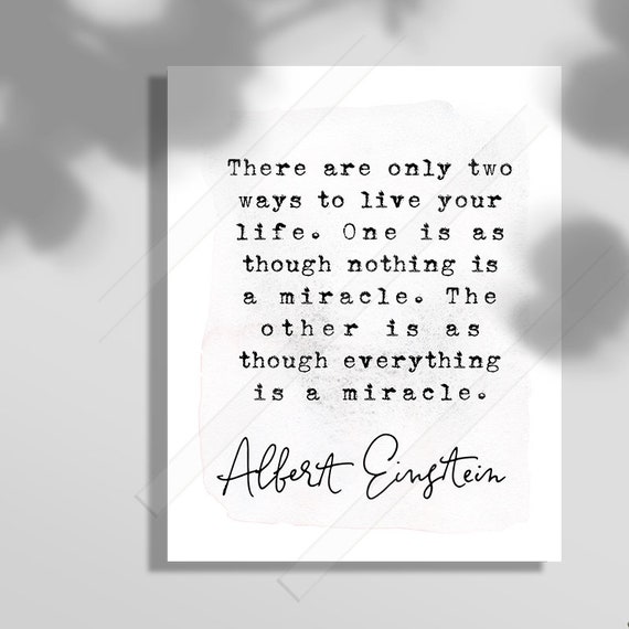 Albert Einstein Inspirational Quote Wall Art Print