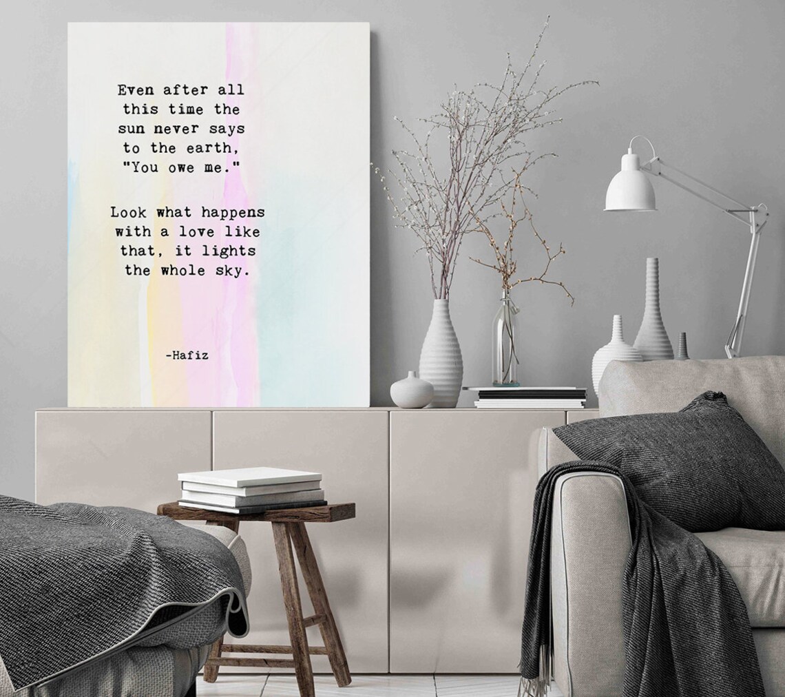Hafiz Quote Art Print, Inspirational Love Quote - Image 3