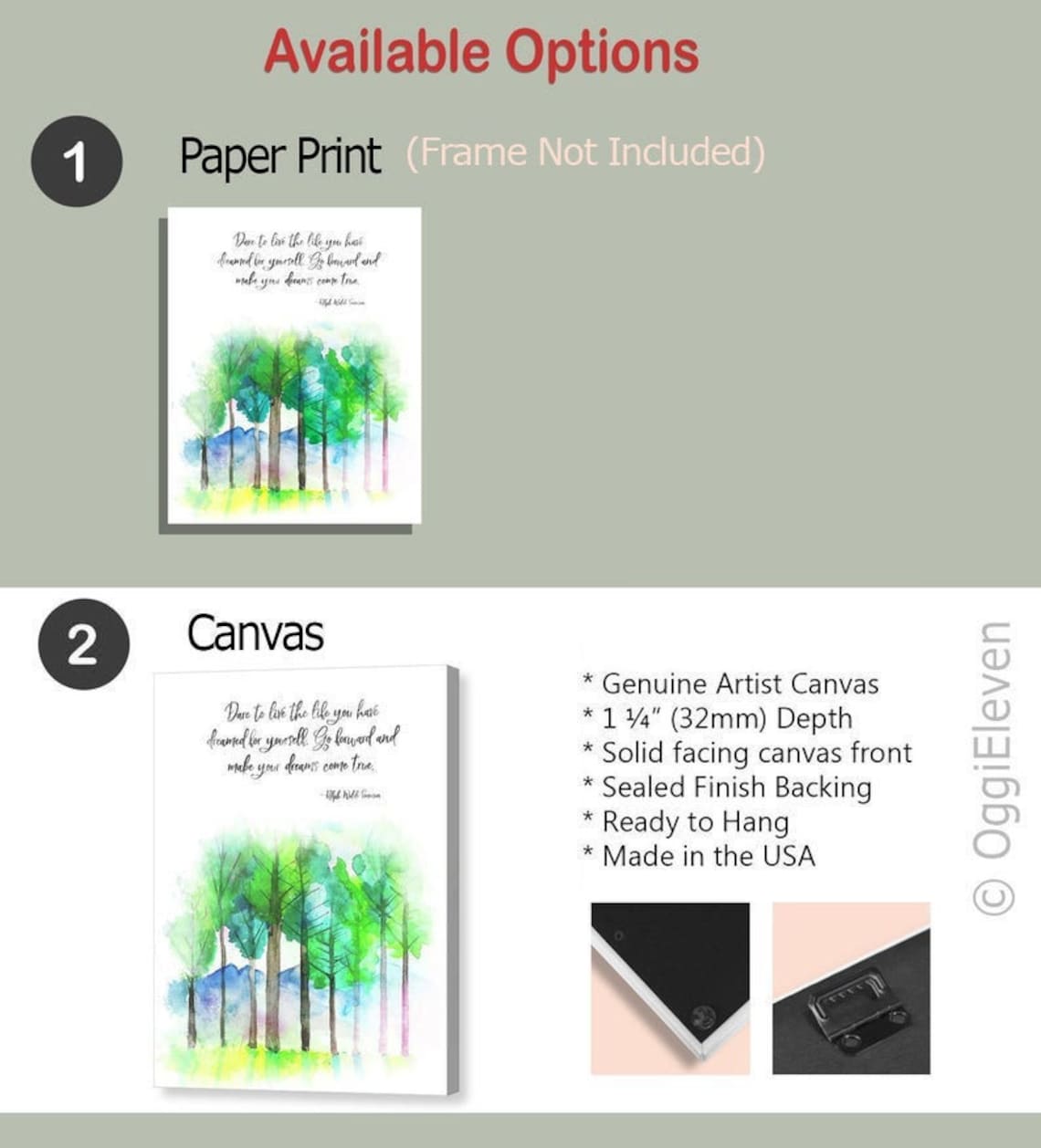 It Is Our Choices Quote Art Print, Watercolor - Image 2
