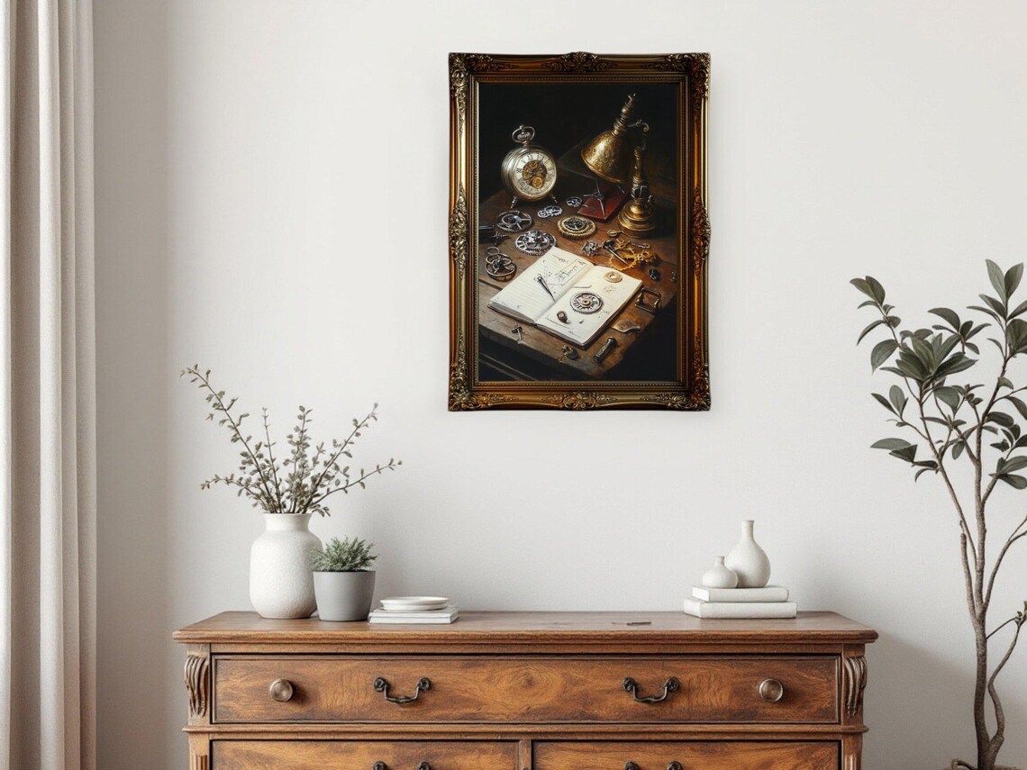 Vintage Steampunk Old Clock Designs, Poster - Image 2