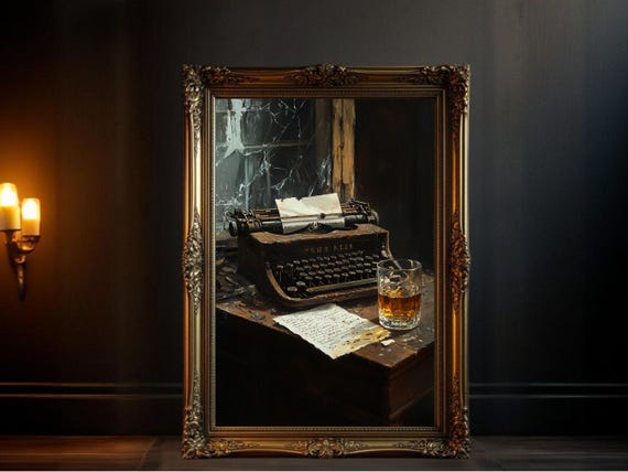 Vintage Typewriter, Dark Academia Literary Decor