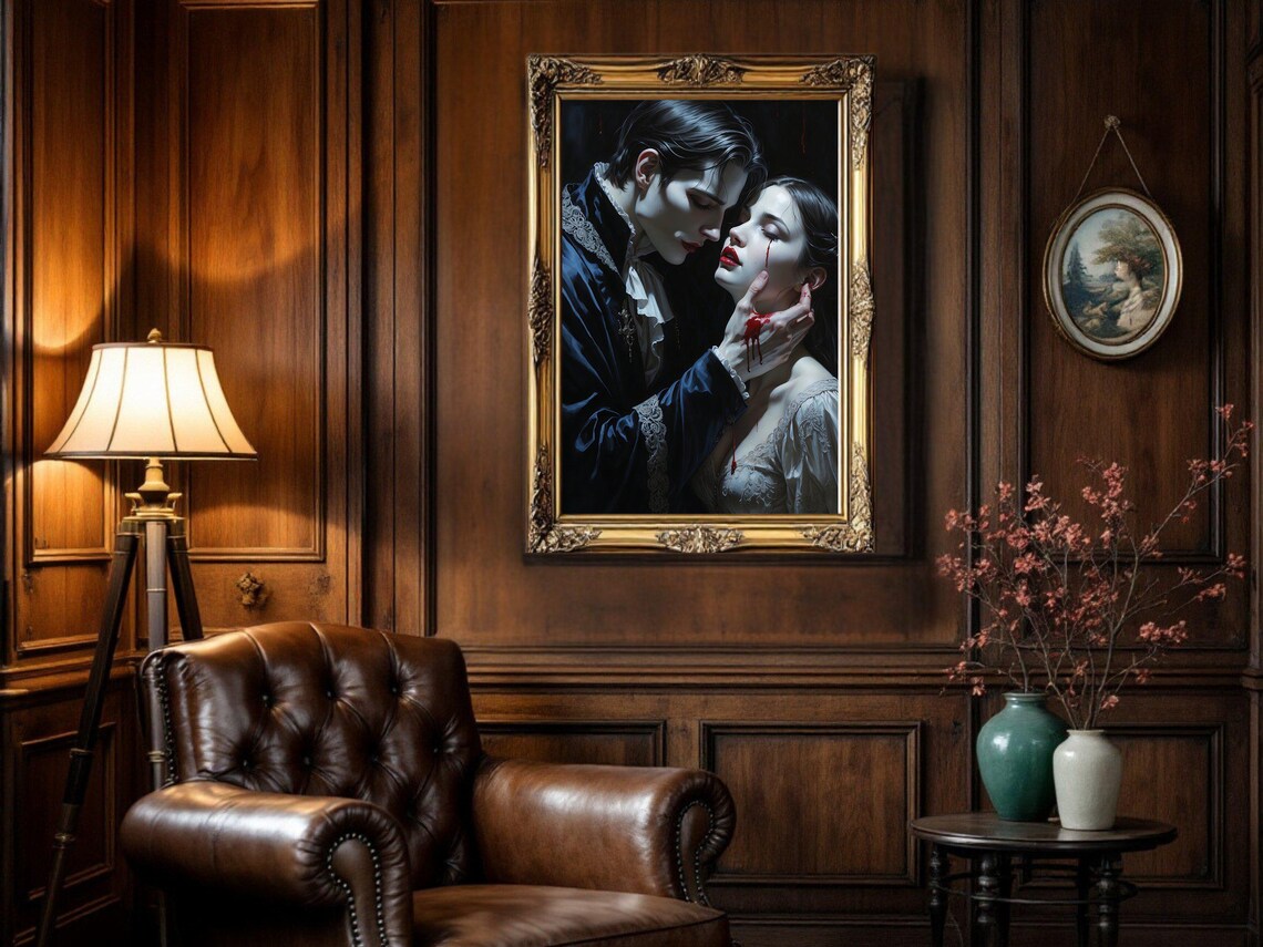 Gothic Vampire Lover, Dark Romantic Horror Art - Image 3