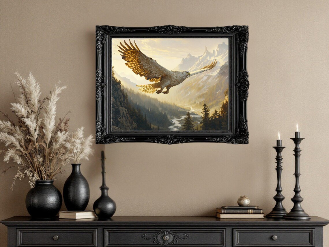 Majestic Eagle In Flight, Wildlife Wall Art Print - Image 3