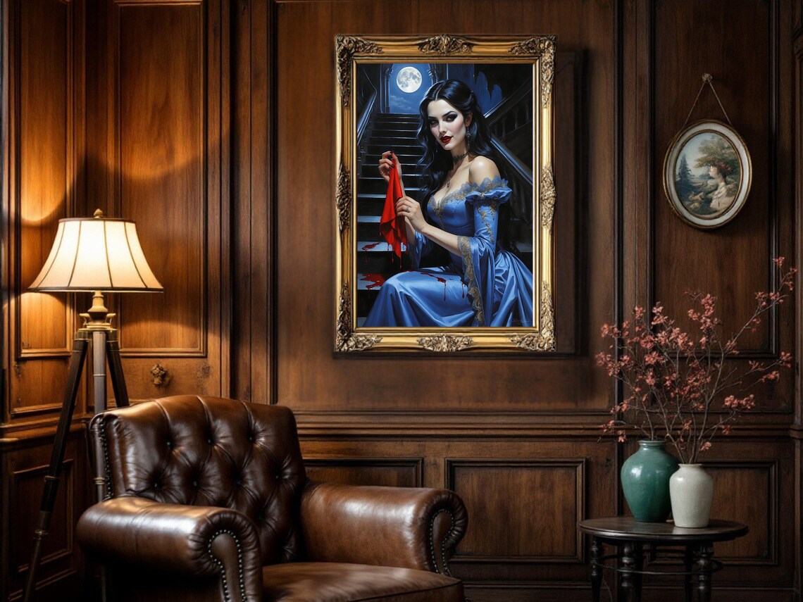 Gothic Vampire Lady, Dark Fantasy Poster Art - Image 3