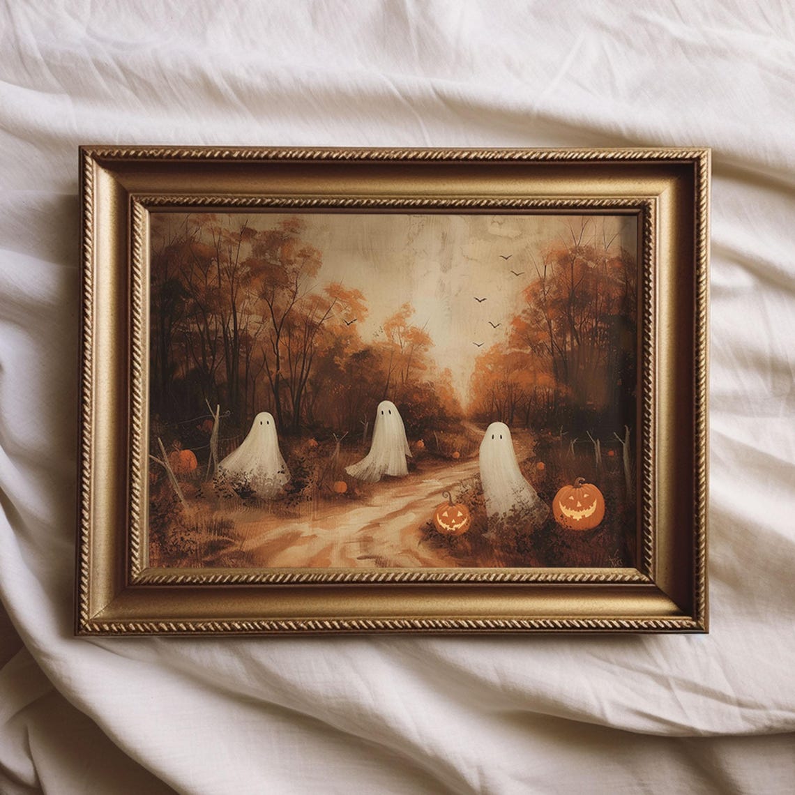 Moody Ghost Painting, Vintage Style Halloween Art Print