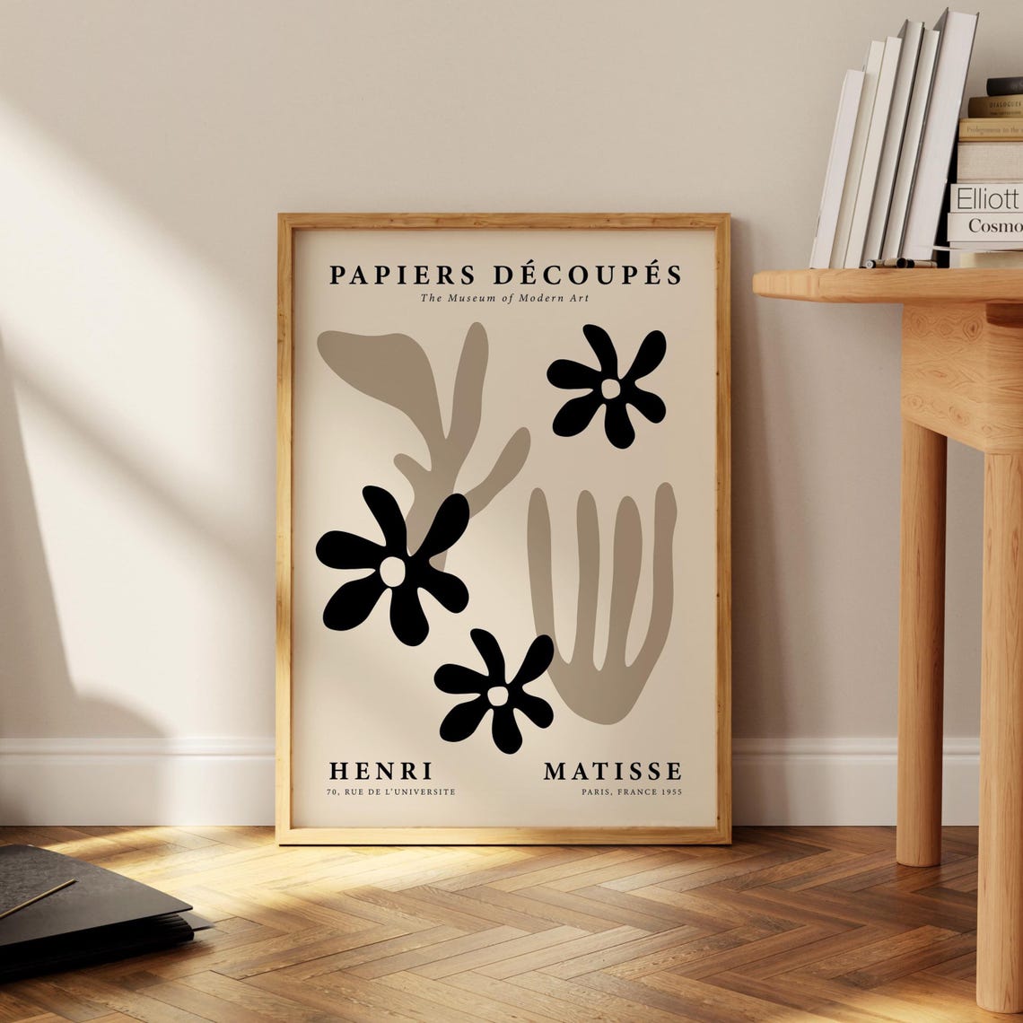 Henri Matisse Papiers Decoupes Black Floral Cutout Art Poster