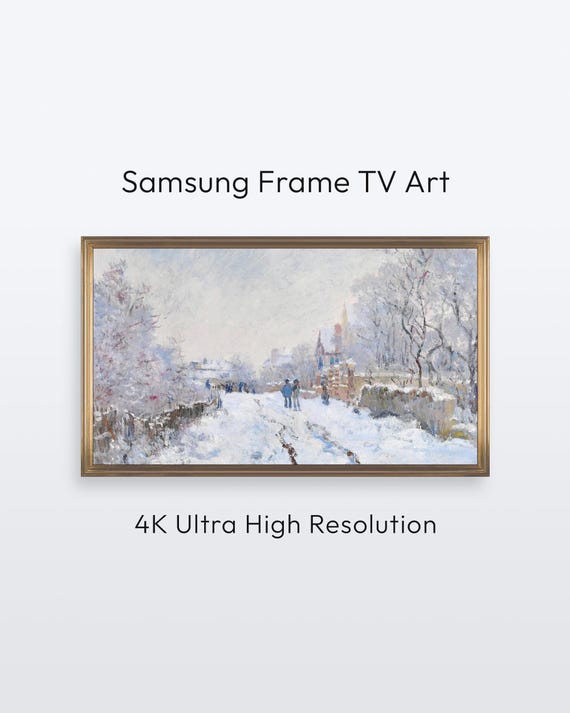 Monet Snow At Argenteuil Samsung Frame Tv Art 4k Print