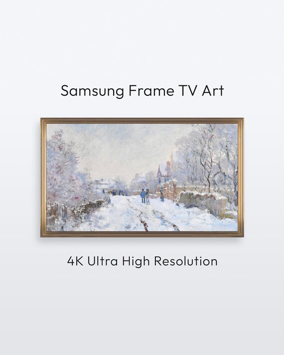 Monet Snow At Argenteuil Winter Village Impressionist Masterpiece Poster