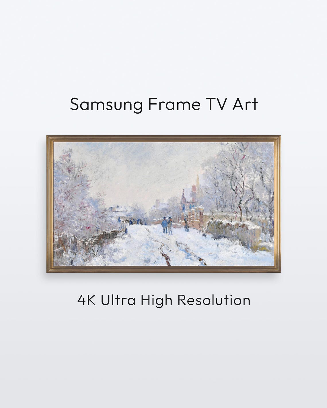 Monet Snow At Argenteuil Samsung Frame Tv Art 4k Print