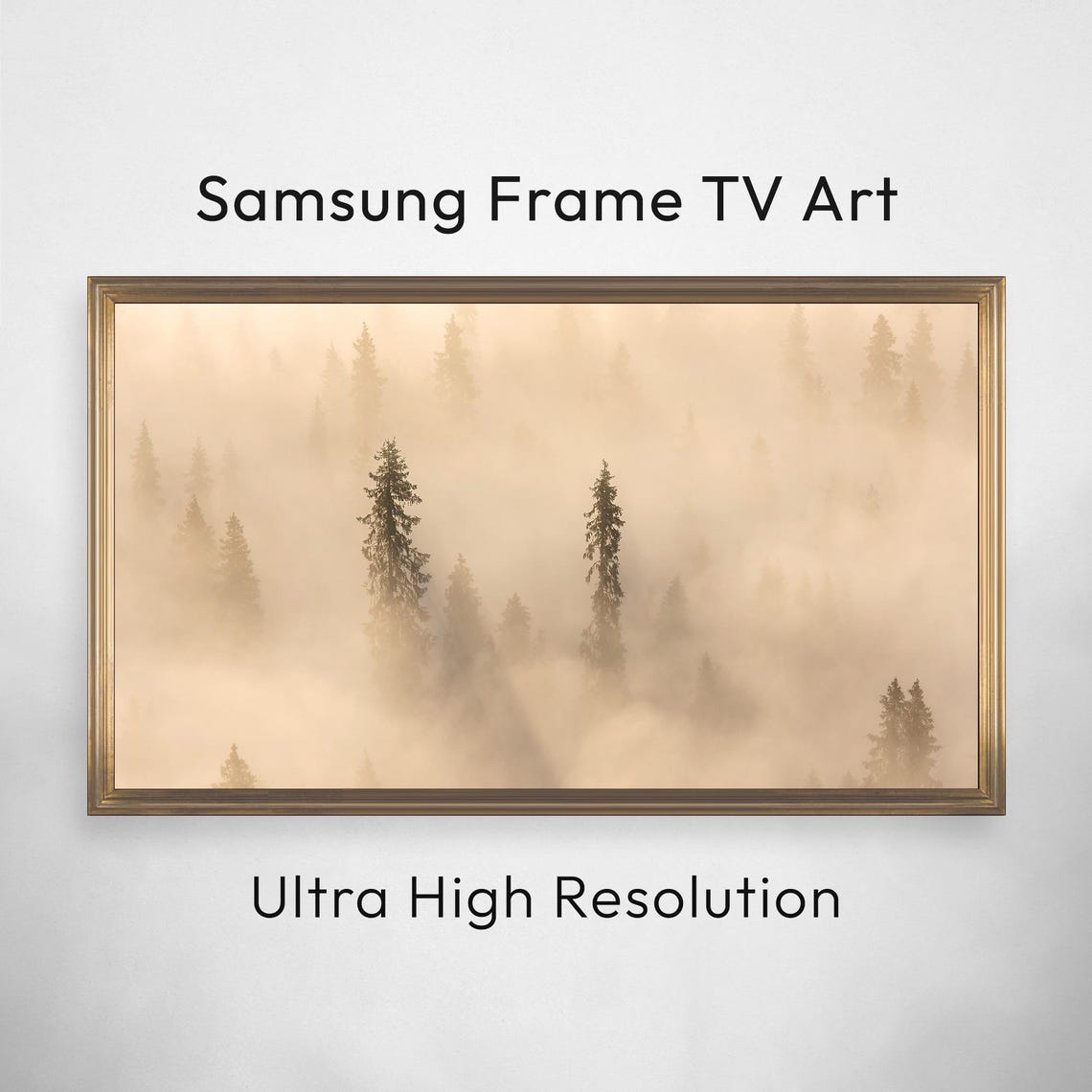 Foggy Forest Samsung Frame Tv Finland Landscape Photography 4k Print