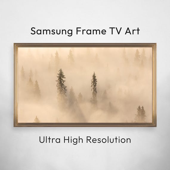 Foggy Forest Samsung Frame Tv Finland Landscape Photography 4k Print