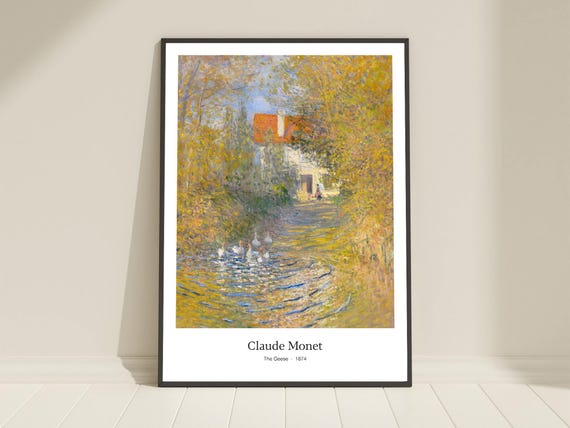 Claude Monet The Geese Travel Poster