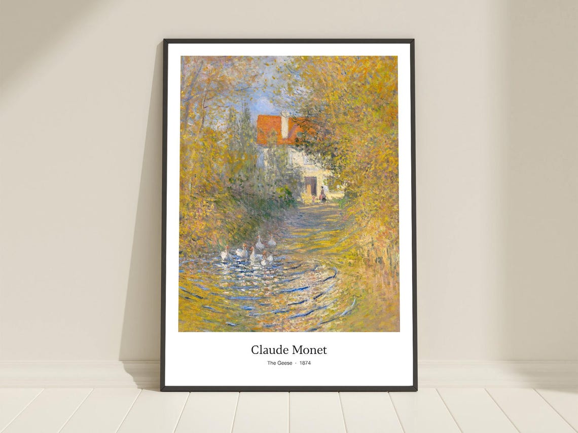 Claude Monet The Geese Travel Poster