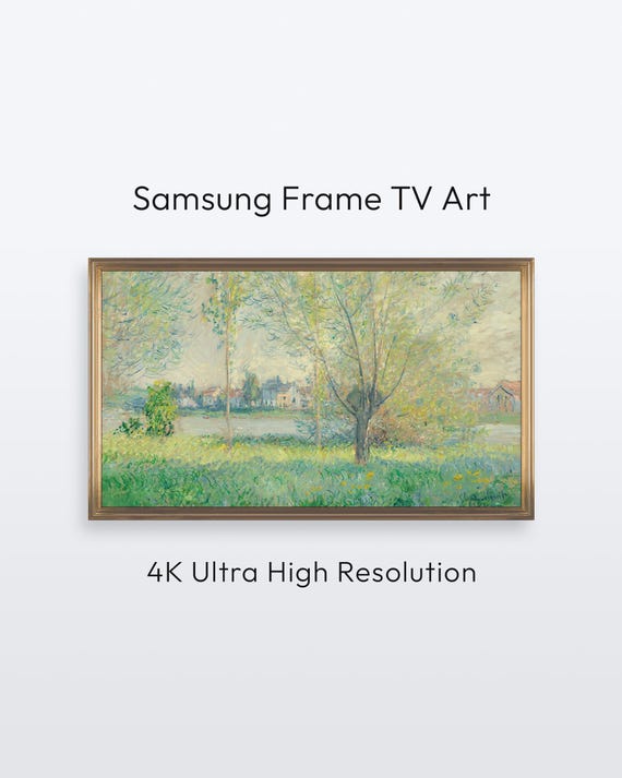 Monet The Willows Samsung Frame Tv Art Famous Painting 4k Print