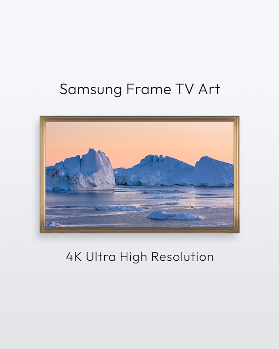 Greenland Iceberg Sunset Samsung Frame TV Wall Art | Arctic Glacier Photo