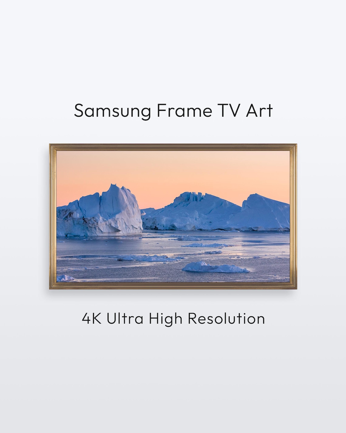 Greenland Iceberg Sunset Samsung Frame TV Wall Art | Arctic Glacier Photo