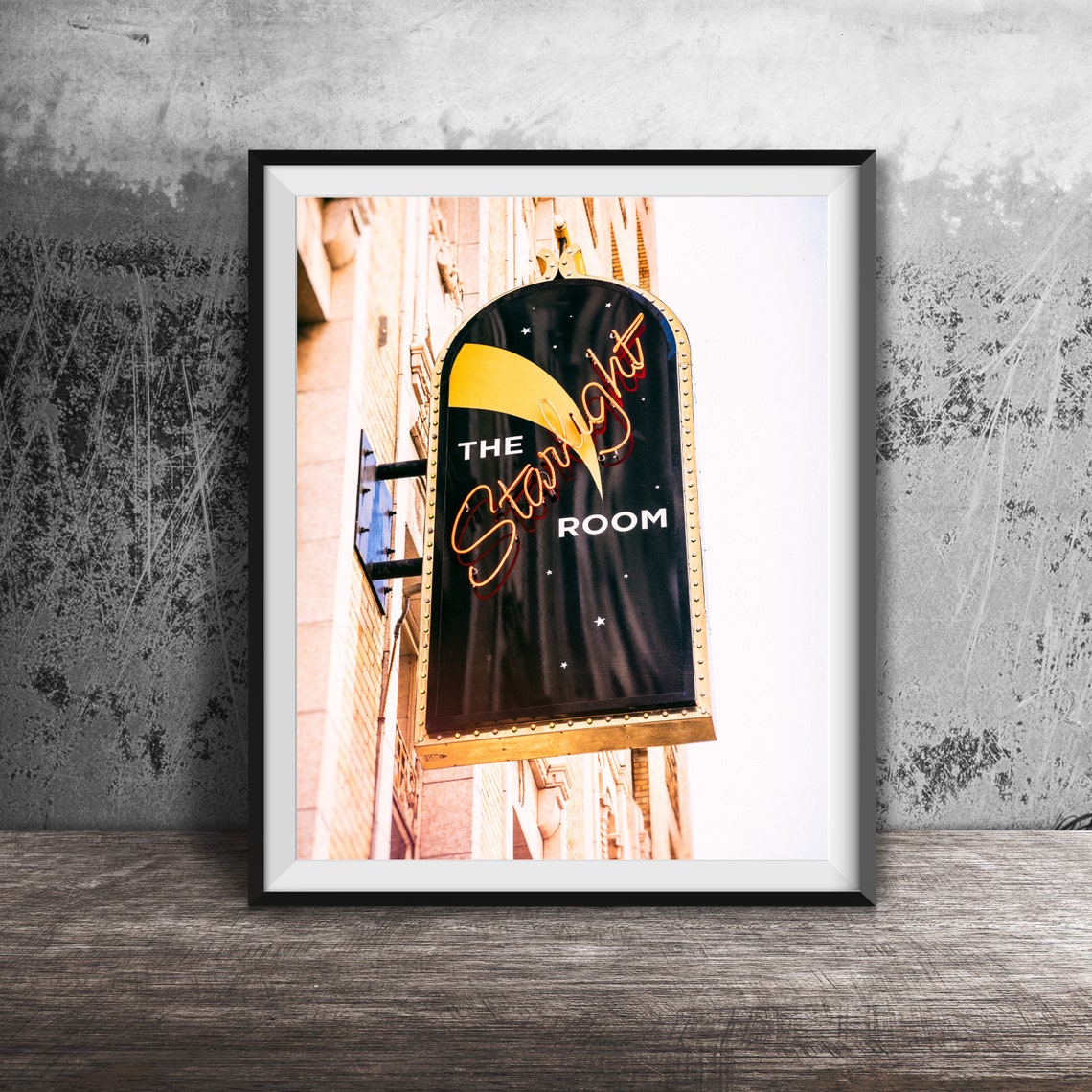 The Starlight Room San Francisco Crescent Moon Neon Sign Poster