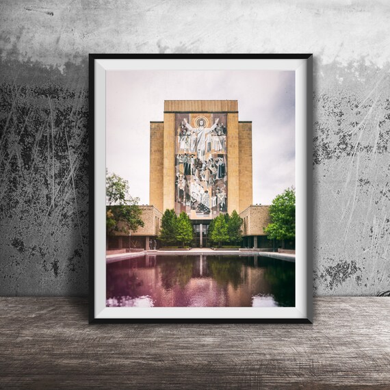 Touchdown Jesus Word Of Life Mural At Hesburgh Library Poster