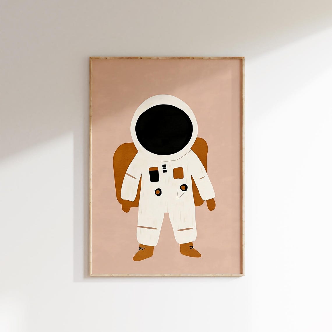 Astronaut Wall Art Modern Space Print Kids Room Decor Nursery Space Theme Boho Moon Art - Image 4