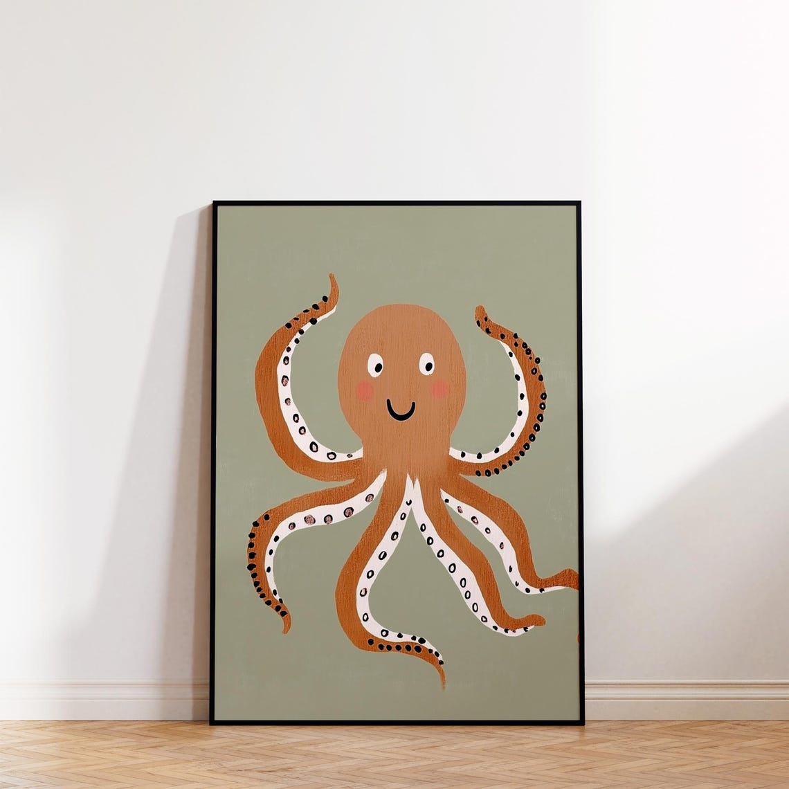 Octopus Sea Life Print Ocean Nursery Wall Art Kids Room Playroom Print Eclectic Nursery - Image 2