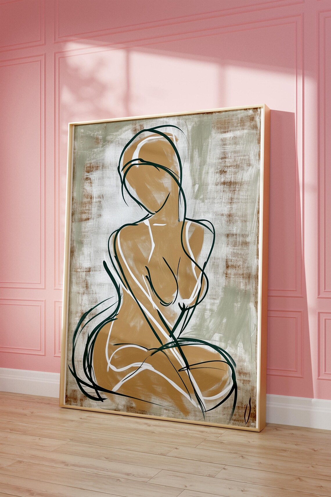 Abstract Woman Line Art Modern Minimalist Eclectic Feminine Wall Print