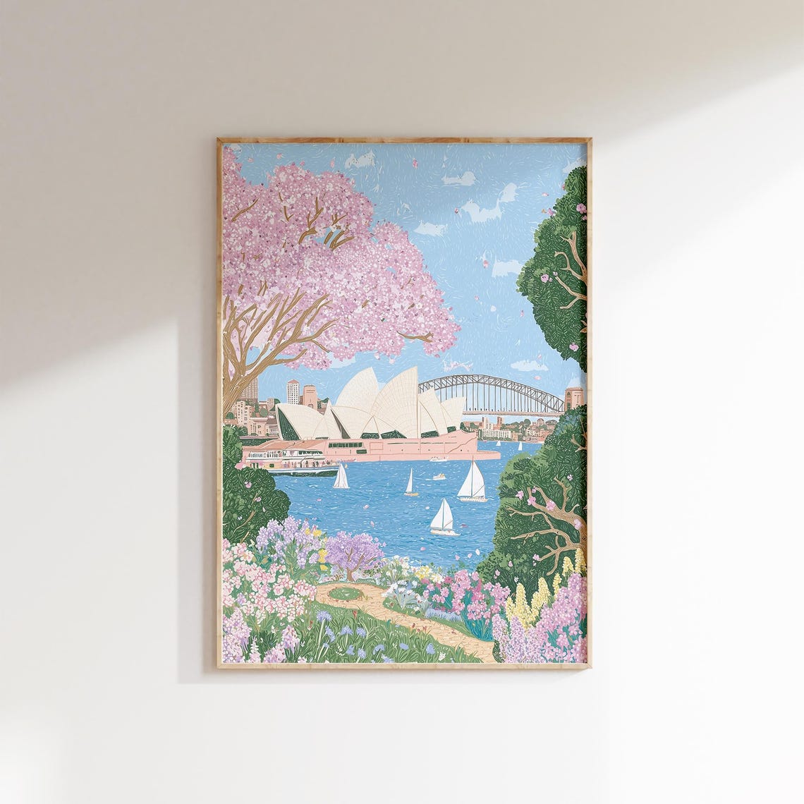Sydney Opera House Harbour Cherry Blossom Garden Australia Poster - Image 2