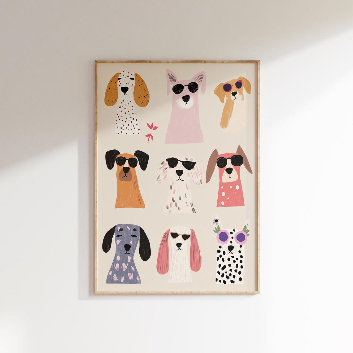 Puppy Wall Art Print Cute Dog Illustration Kids Room Poster Nursery Animal Decor Whimsical Pet Art Colorful Dog Lover Gift Playful Dog - Image 2