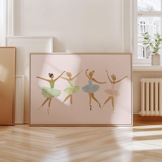 Ballerina Nursery Wall Art Elegant Ballet Dancer Print For Girls Room Decor