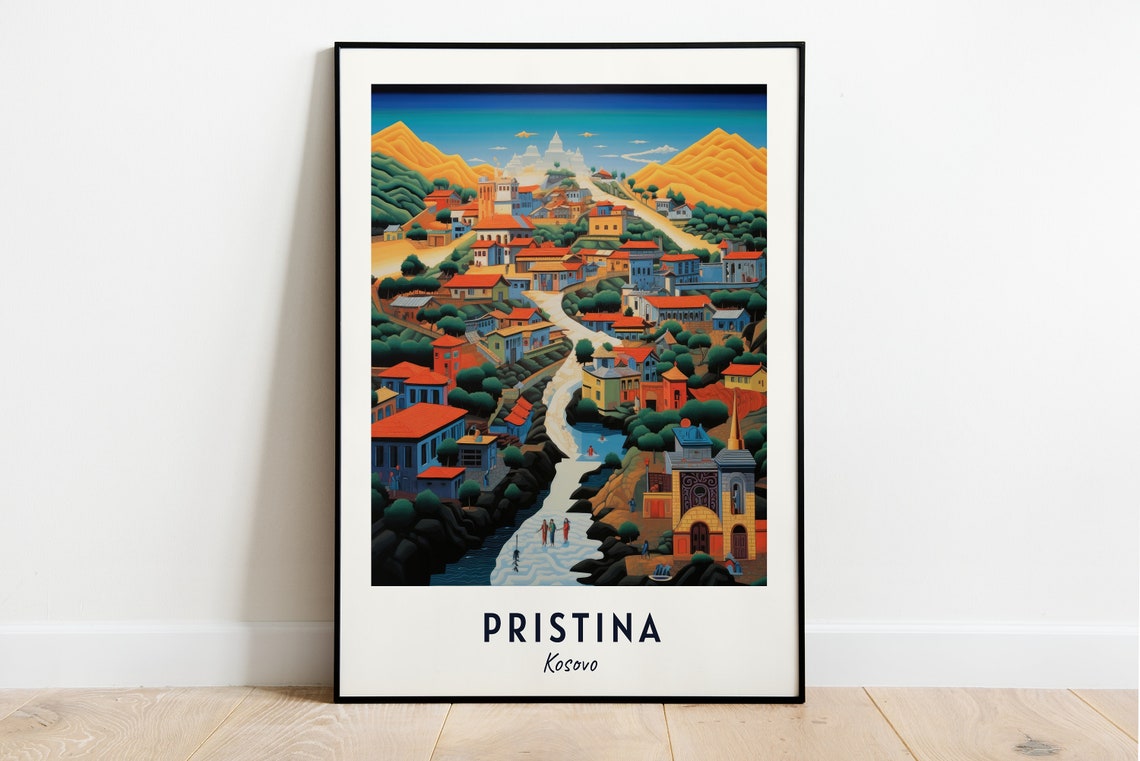 Kosovo Museum Travel Print Wall Art Pristina Kosovo City Print Kosovo Museum Travel Gift Kosovo Museum Poster