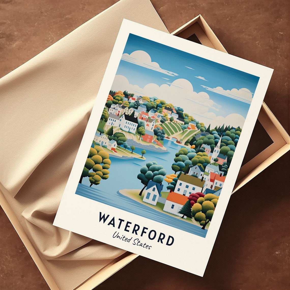Waterford Travel Print Wall Art Waterford United States City Print Waterford Travel Gift Waterford City Poster - Image 3