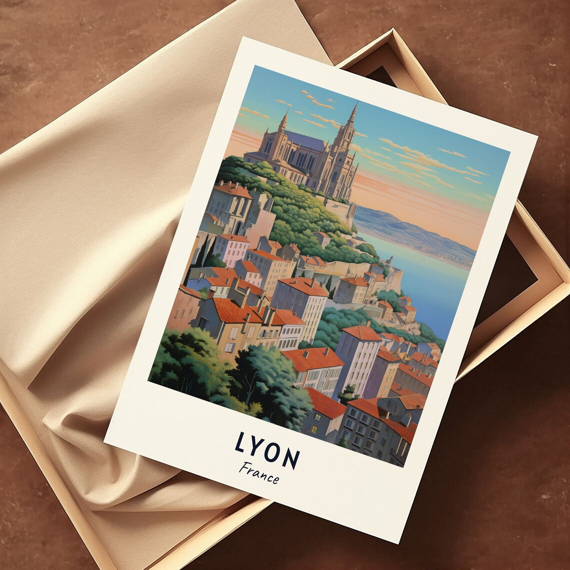 Lyon France Travel Poster, City Art Print - Image 3