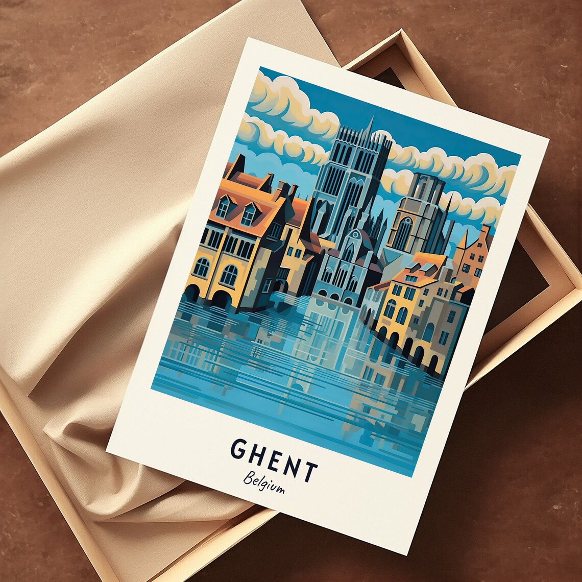 St Bavos Cathedral Ghent Belgium Travel Poster - Image 3