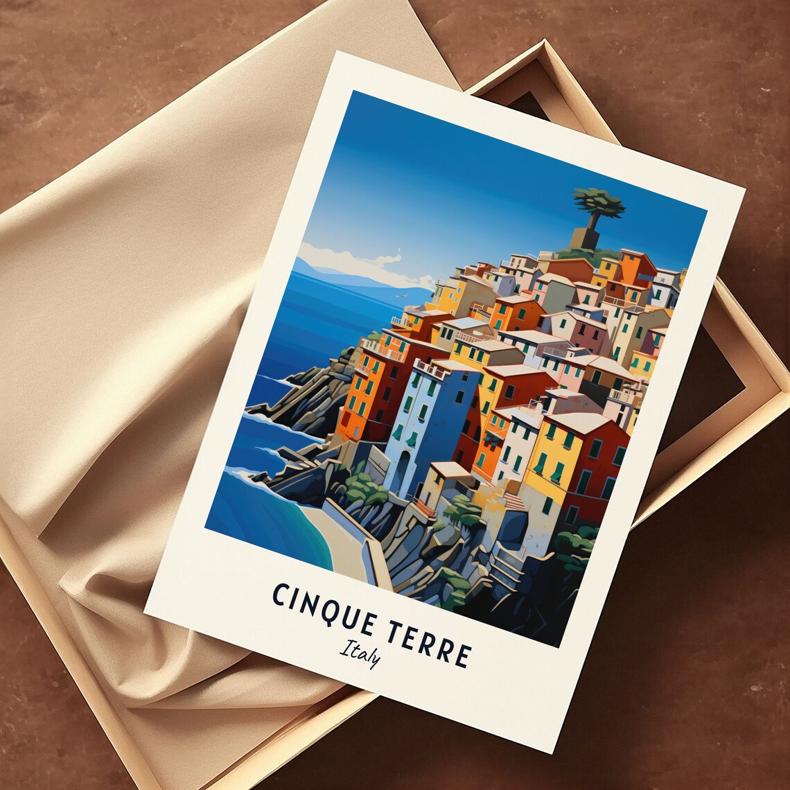 Cinque Terre Travel Poster, Italy City Print - Image 3