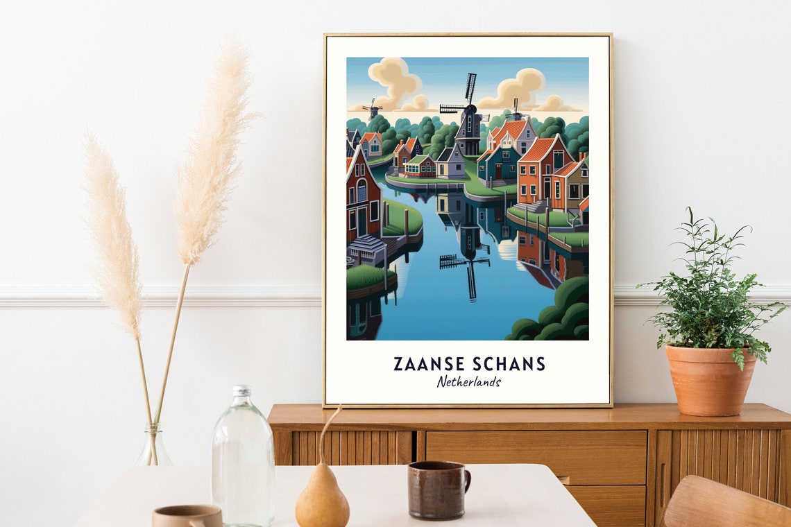 Zaanse Schans Netherlands Dutch Village Windmills And Canal Poster - Image 2