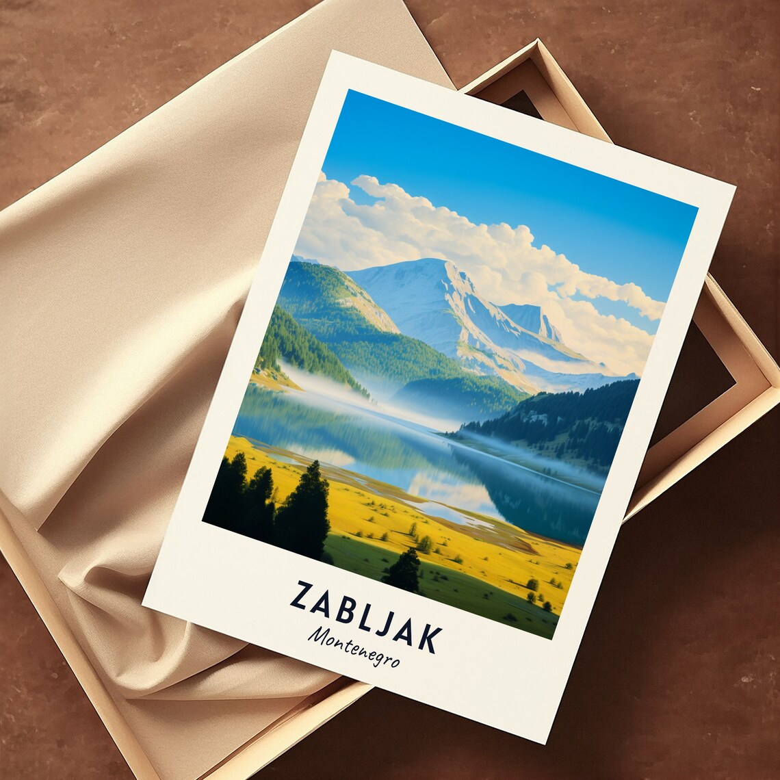 Zabljak Montenegro Travel Poster, City Art Print - Image 3