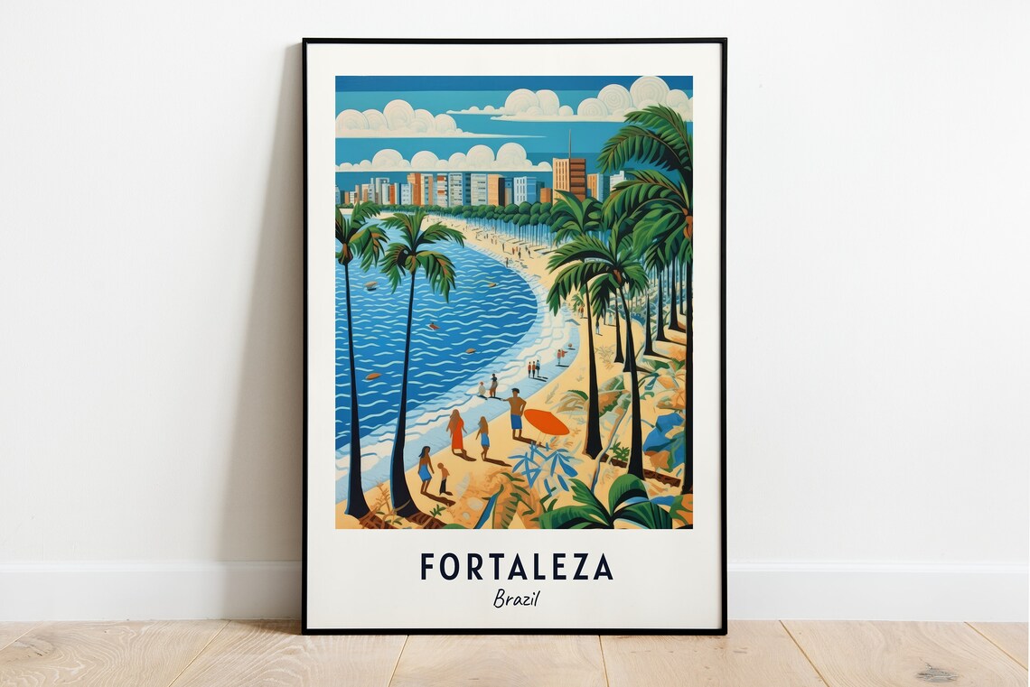 Fortaleza Travel Poster, Brazil City Print