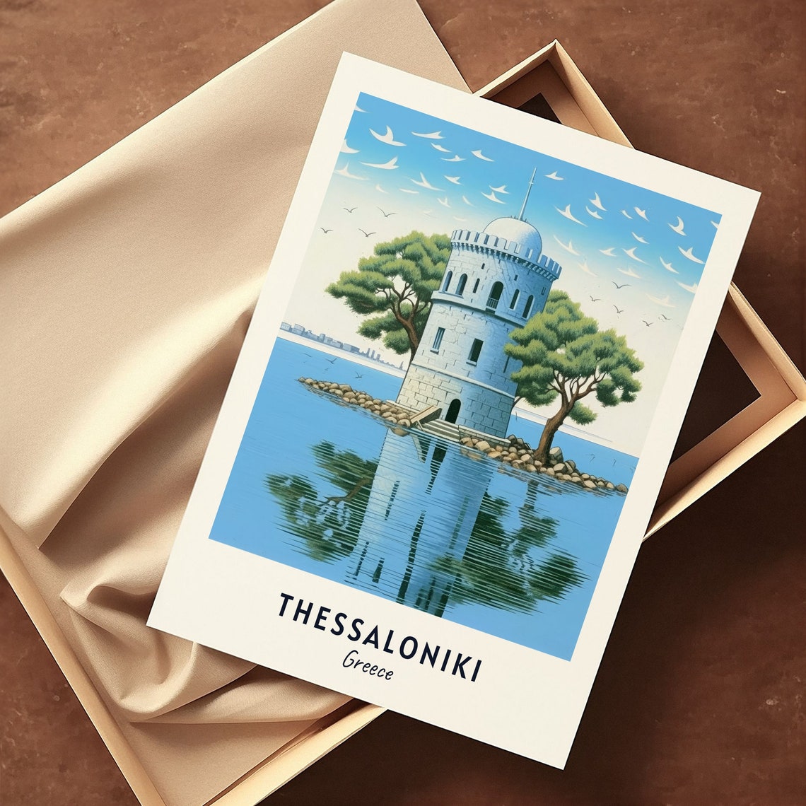 White Tower Of Thessaloniki Travel Print Wall Art Thessaloniki Greece City Print White Tower Of Thessaloniki Travel Gift Travel Gift - Image 3