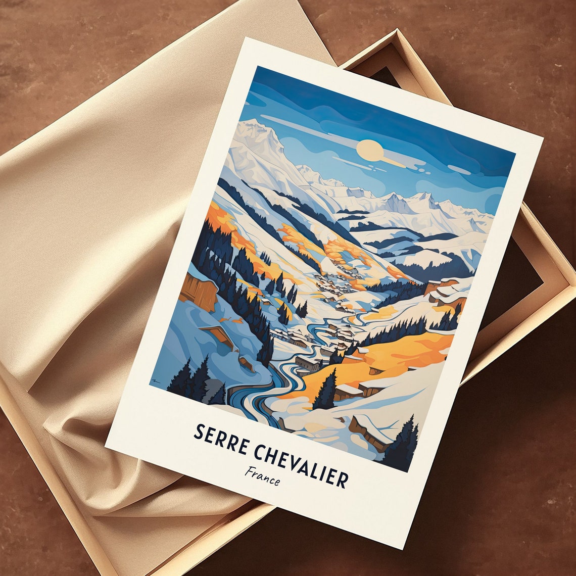 Serre Chevalier France Travel Print Wall Art Serre Chevalier France City Print Serre Chevalier France Travel Gift Serre Chevalier - Image 3