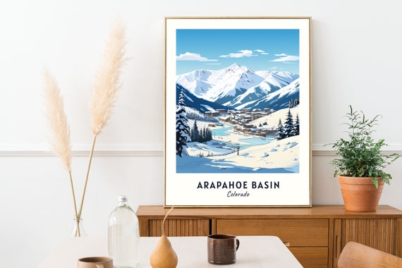 Arapahoe Basin Travel Print Arapahoe Basin Ski Poster Colorado Ski Poster Arapahoe Basin Ski Resort Print