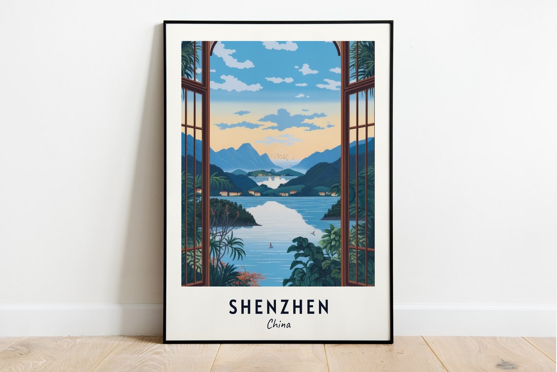 Window Of The World Travel Print Wall Art Shenzhen China City Print Window Of The World Travel Gift Window Of The World Poster