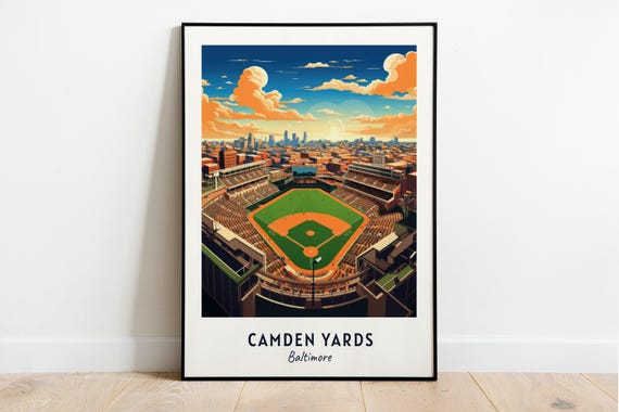 Camden Yards Stadium Print College Dorm Print Baltimore Print College Football Print Camden Yards Stadium Poster Gift Dorm Decor