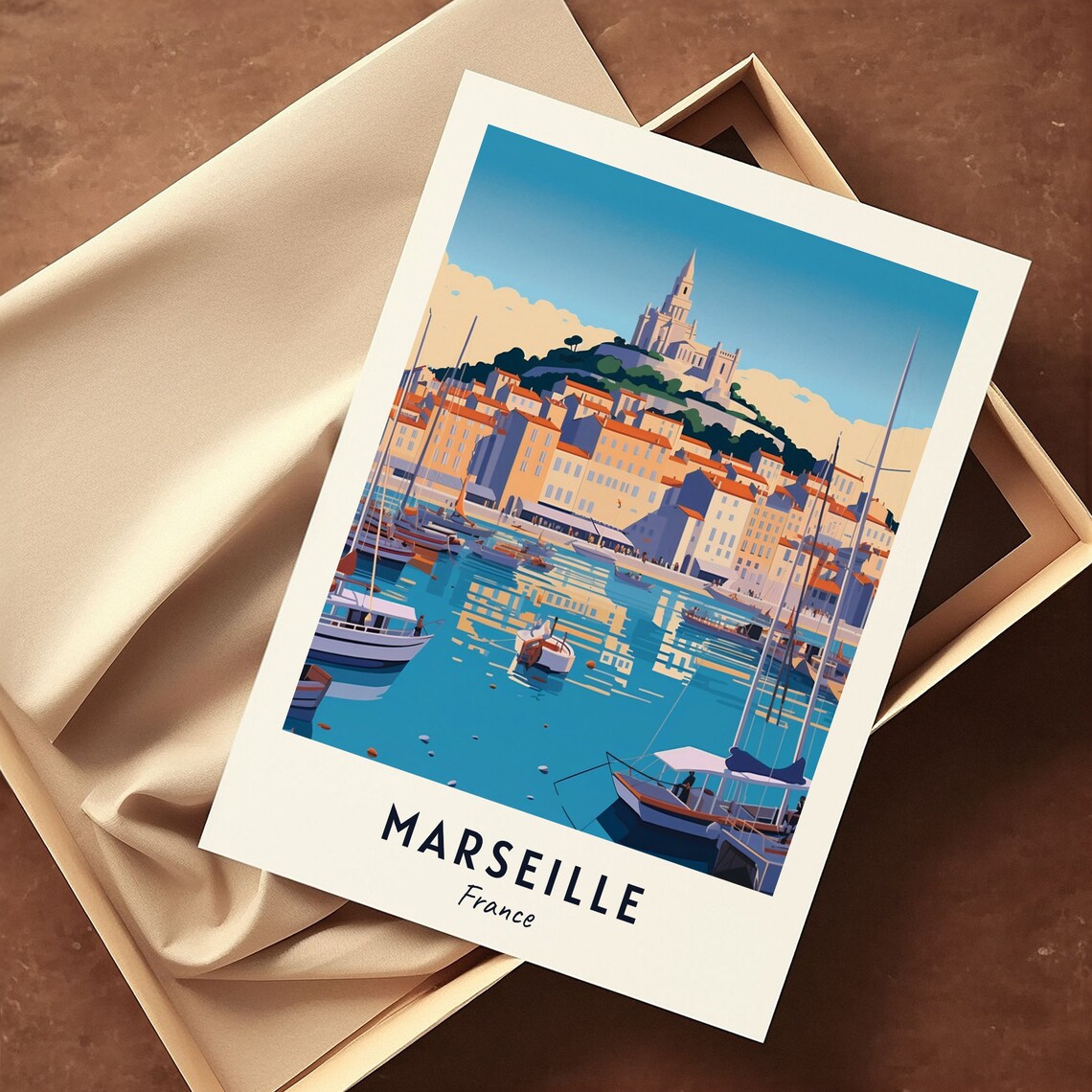 Marseille France Travel Poster, City Wall Art Print - Image 3