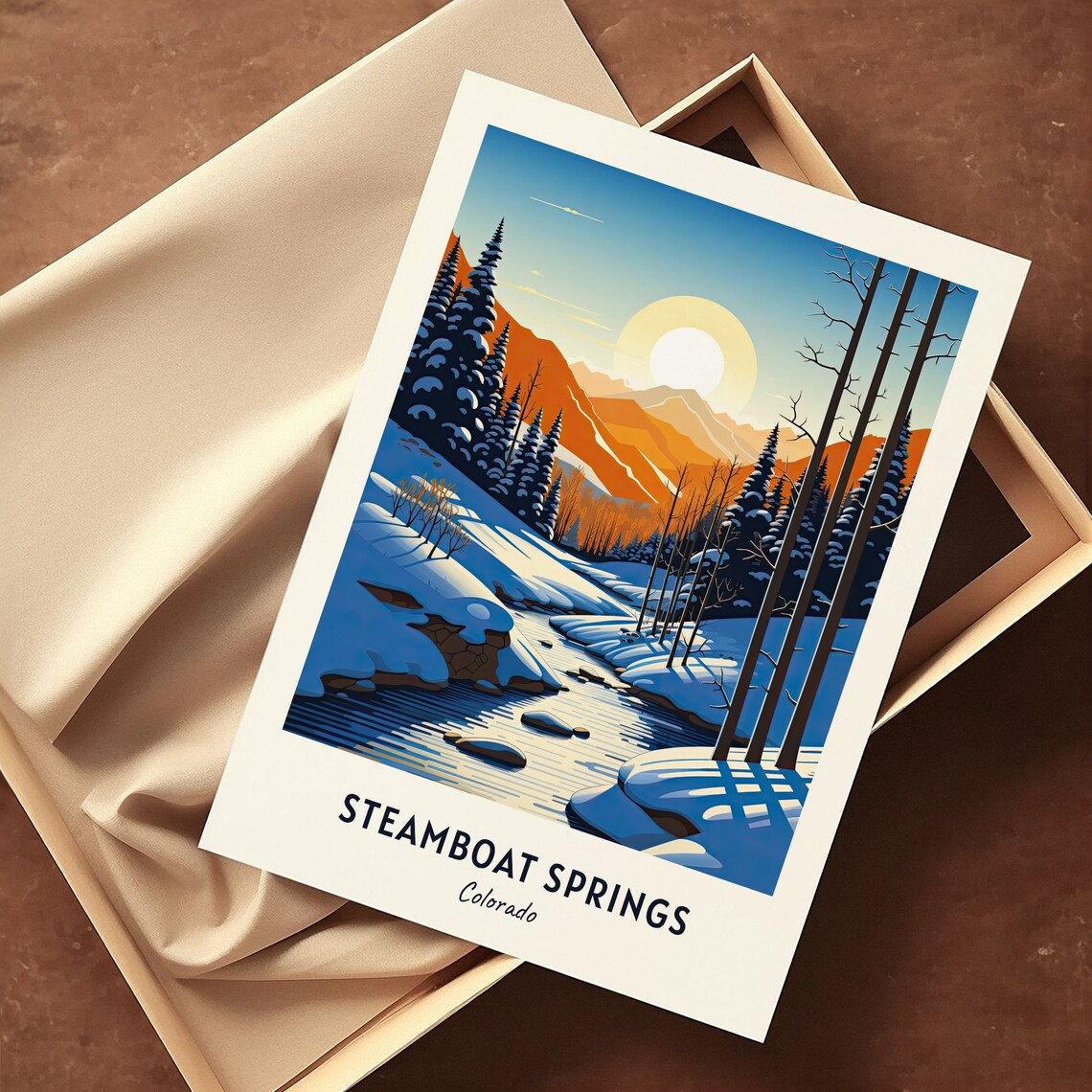 Steamboat Springs Colorado Travel Poster, City Print - Image 3