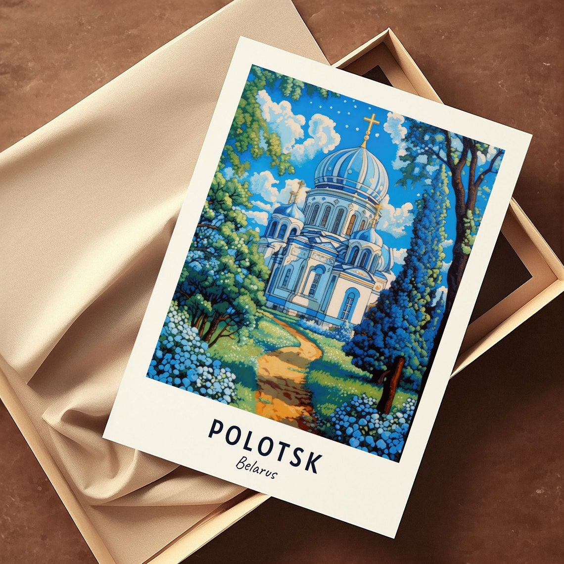 Saint Sophia Cathedral Blue Domes Polotsk Belarus Travel Poster - Image 3